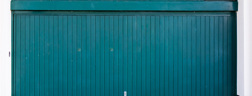 blue garage door